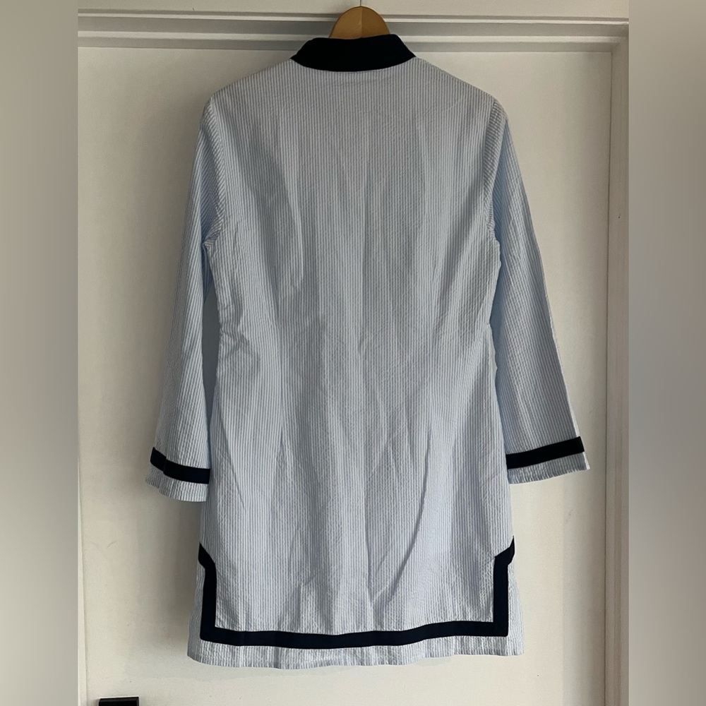 Castaway Light Blue and Navy Tunic Dress. Size Large - Picture 3 of 6